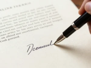 Close-up of a presidential pen signing a document, with legislative text visible, crisp typography, neutral daylight.